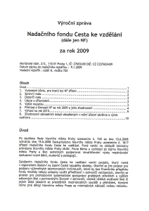 2009_NF Cesta ke vzdělání Výroční zpráva