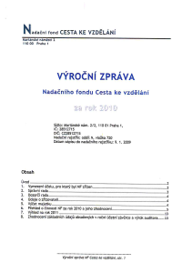 2010_NF Cesta ke vzdělání Výroční zpráva