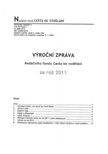 2011_NF Cesta ke vzdělání Výroční zpráva