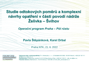 workshop 62022, Návrhy opatření v povodí vodní nádrže Švihov