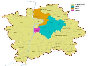 organizace svozu směsného a tříděného komunálního odpadu, 2014 - orientační mapa