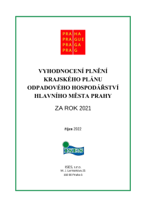 Vyhodnocení plnění Krajského plánu odpadového hospodářství hl. m. Prahy za rok 2021