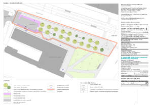 Rekonstrukce stromového rastru a záhonů v předpolí nádraží Libeň, návrh výsadeb - výkres