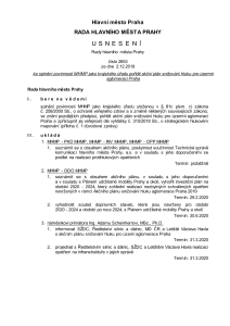 Akční plán snižování hluku aglomerace Praha 2019 -  usnesení Rady HMP č. 2653 ze dne 2.12. 2019