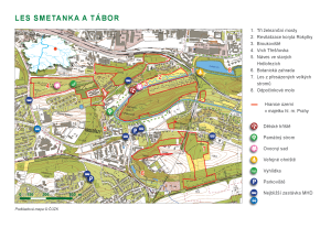 orientační mapa - les Smetanka, 2017