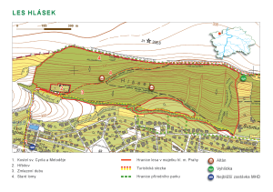 orientační mapa - les Hlásek, 2017