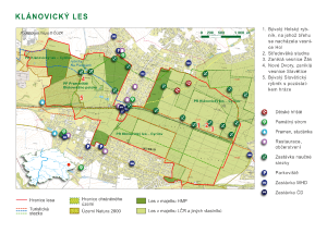 orientační mapa - Klánovický les, 2017