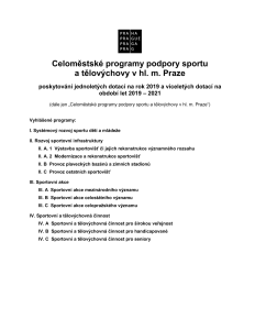 3310016_Celoměstské programy podpory sportu a tělovýchovy v hl. m. Praze 2019 - 2021