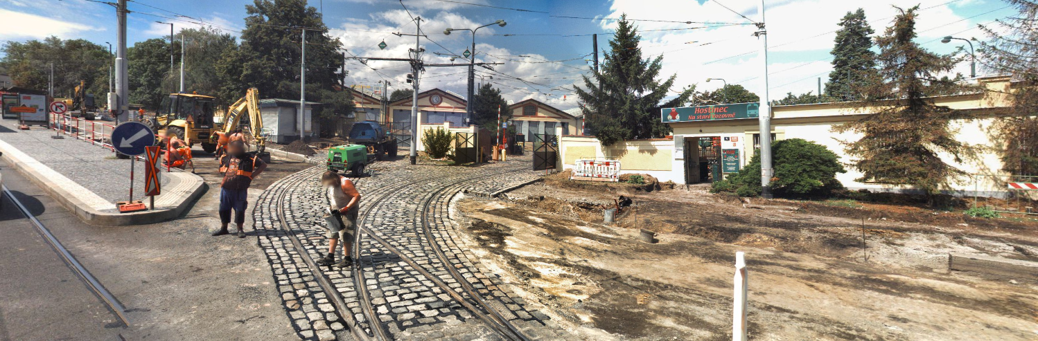 Rekonstrukce tramvajové trati u Vozovny Střešovice