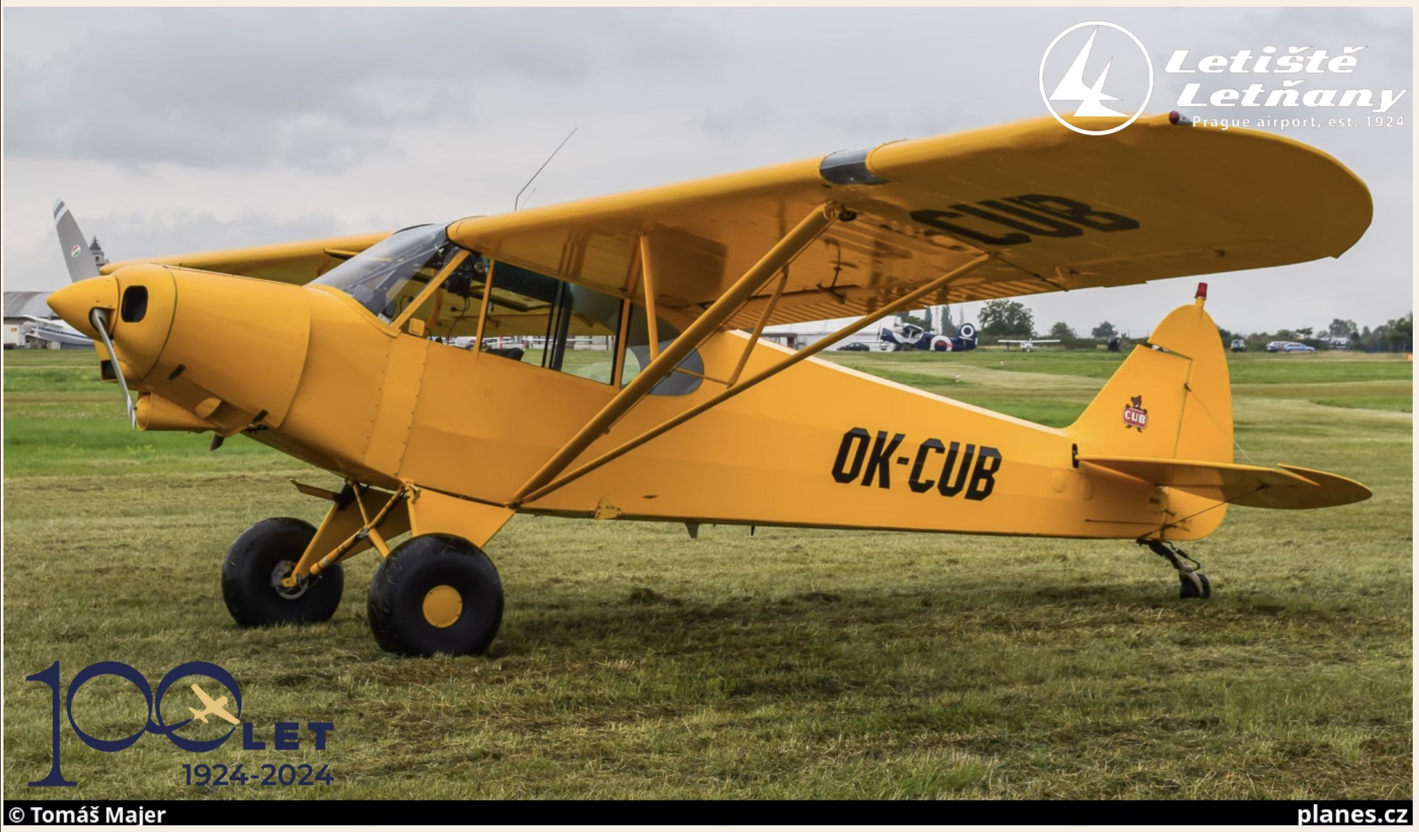 Letiště Letňany - letoun Piper Cub