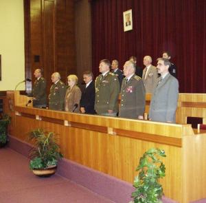 Čestné předsednictvo setkání účastníků Českého a Pražského povstání.