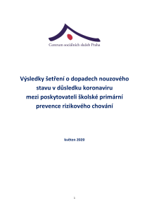 Výsledky šetření o dopadech nouzového stavu v důsledku koronaviru mezi poskytovateli školské primární prevence rizikového chování