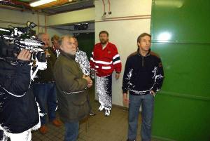 Protipovodňovou ochranu metra si v noci 30. března 2006 zkontroloval primátor Pavel Bém