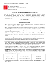 Program adiktologických služeb pro rok 2021