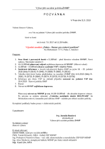 Pozvánka na jednání výboru, které se koná dne 7. 6. 2018