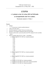 Zápis z 2. jednání výboru, ze dne 16. 5. 2023