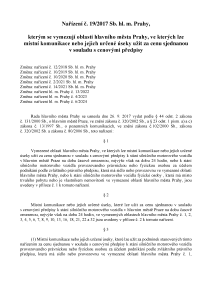 3629537_nařízení č. 19/2017 Sb. hl. m. Prahy, kterým se vymezují oblasti hlavního města Prahy, ve kterých lze místní komunikace nebo jejich určené úseky užít za cenu sjednanou v