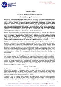 Informace o výskytu spalniček v Praze