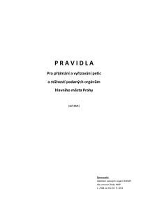 3132292_Pravidla pro přijímání a vyřizování petic a stížností podaných orgánům hlavního města Prahy