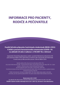 Informace pro pacienty, rodiče a pečovatele