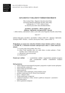 specialista / specialistka v oblasti vztahů s EU &#8211; diplomat / diplomatka zastoupení HMP v Bruselu v odboru kultury, zahraničních vztahů a cestovního ruchu