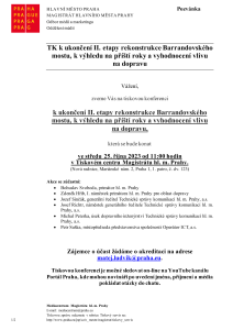 TK k ukončení II. etapy rekonstrukce Barrandovského mostu