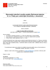 250409 - Pozvánka - TK - Otevření záchranné stanice Jinonice