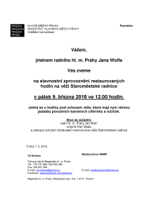 Slavnostní zprovoznění restaurovaných hodin na věži Staroměstské radnice