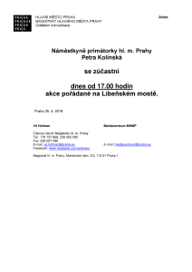 Akce pořádané na Libeňském mostě