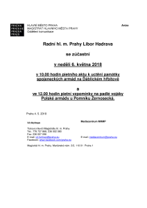 Pietní akt k uctění památky spojeneckých armád na Ďáblickém hřbitově a pietní vzpomínka na padlé vojáky Polské armády u Pomníku Žernosecká