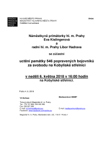 Uctění památky 546 popravených bojovníků za svobodu na Kobyliské střelnici