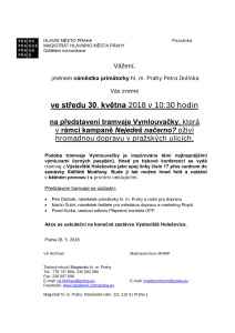 Představení tramvaje Vymlouvačky, která v rámci kampaně Nejedeš načerno? oživí hromadnou dopravu v pražských ulicích