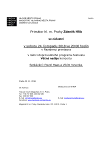 &#34;Setkávání: Pavel Haas a Vilém Veverka&#34; - doprovodného programu festivalu Věčná naděje koncertu