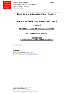 Pietní akt k uctění památky JUDr. Milady Horákové