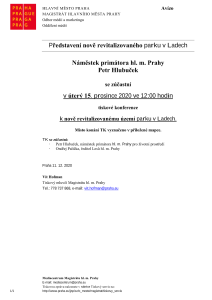 Představení nově revitalizovaného parku v Ladech