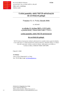 Uctění památky obětí NKVD odvlečených  do sovětských gulagů