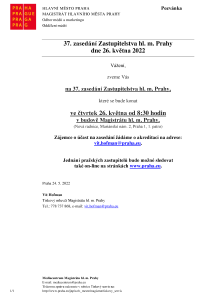 37. zasedání Zastupitelstva hl. m. Prahy  dne 26. května 2022