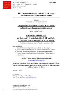 TK: Dopravní omezení v rámci 3. a 4. etapy rekonstrukce Barrandovského mostu