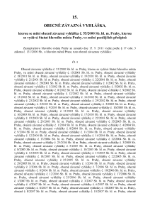 Obecně závazná vyhláška č. 15/2011 Sb. hl. m. Prahy