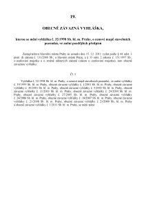 Obecně závazná vyhláška č. 19/2011 Sb. hl. m. Prahy