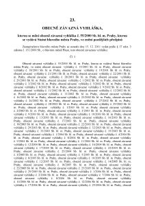 Obecně závazná vyhláška č. 23/2011 Sb. hl. m. Prahy