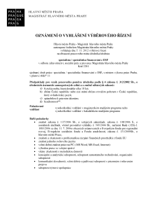 1827052_specialista / specialistka financování z ESF v odboru zdravotnictví, sociální péče a prevence