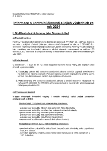 Přehled kontrol za odbor ODO rok 2024