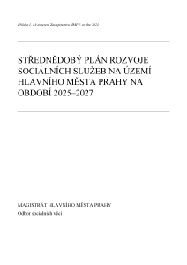 Střednědobý plán rozvoje sociálních služeb na území HMP pro období 2025 &#8211; 2027