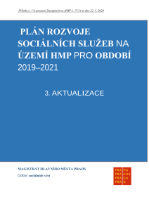 3. Aktualizace - Střednědobý plán rozvoje sociálních služeb na území HMP pro období 2019 &#8211; 2021