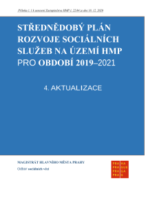 4. Aktualizace - Střednědobý plán rozvoje sociálních služeb na území HMP pro období 2019 &#8211; 2021