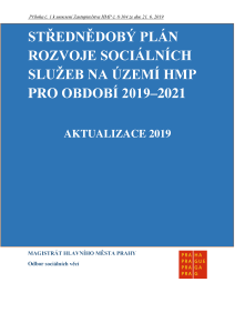 Aktualizace 2019 - Střednědobý plán rozvoje sociálních služeb na území HMP pro období 2019 &#8211; 2021