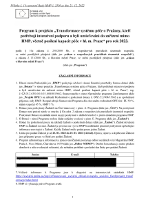 0 &#8211; Program k projektu Transformace systému péče o Pražany 2023