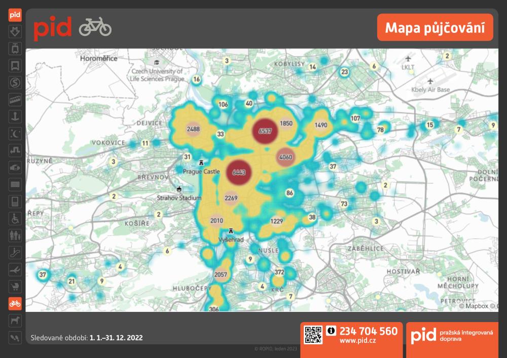 Mapa půjčování