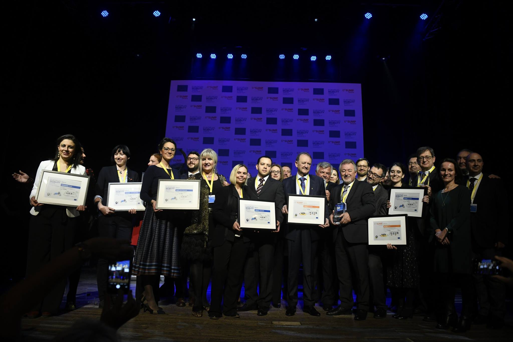 Slavnostní ceremoniál u příležitosti vyhlášení vítěze o nejlepší Evropský týden mobility 2017 se konal v Bruselu